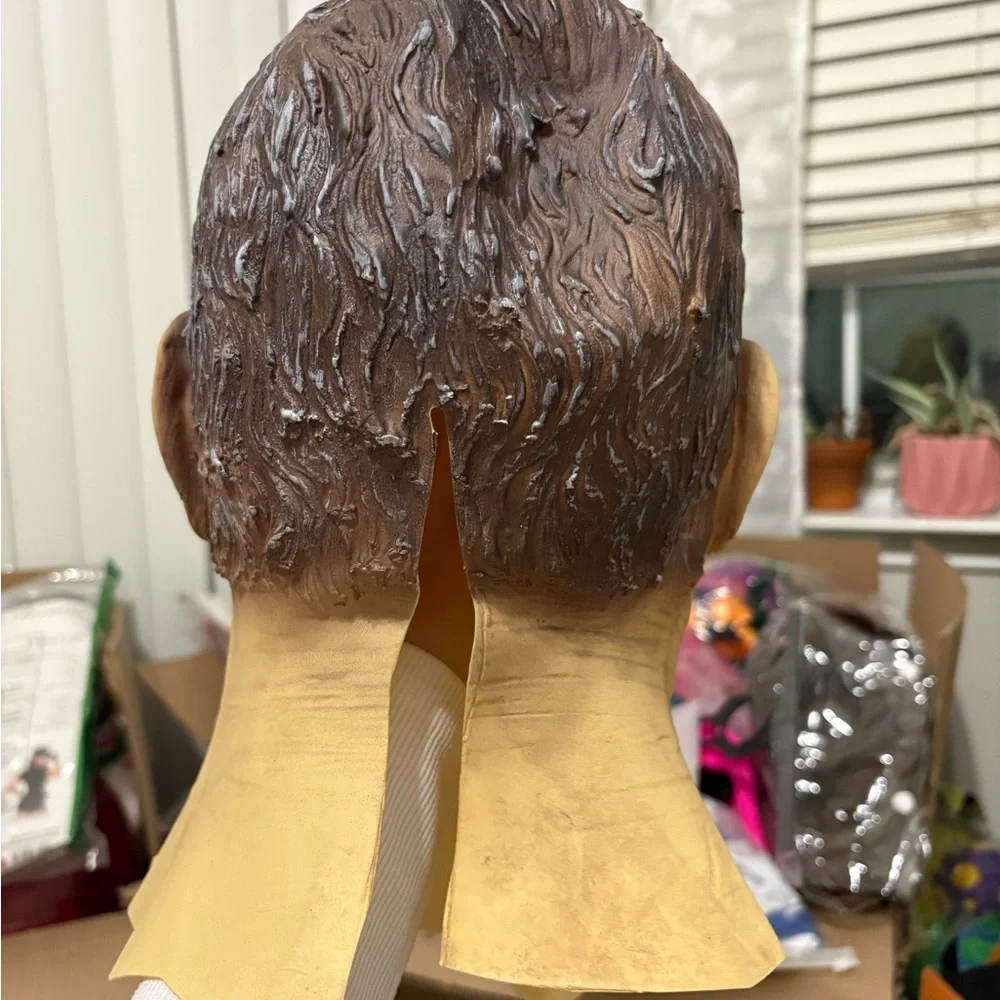 Full-Head “Old Man” Mask with Brown and White Beard